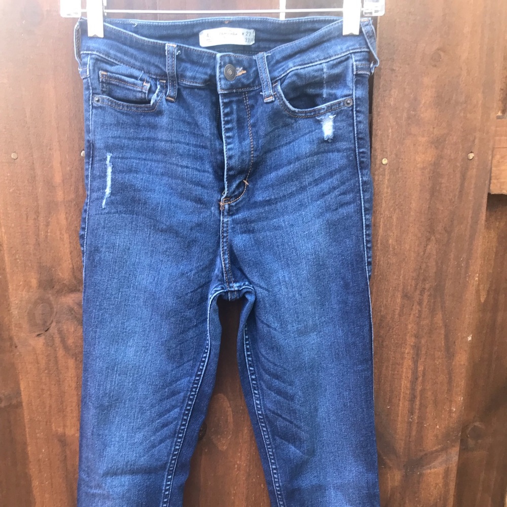 Slightly distressed denim